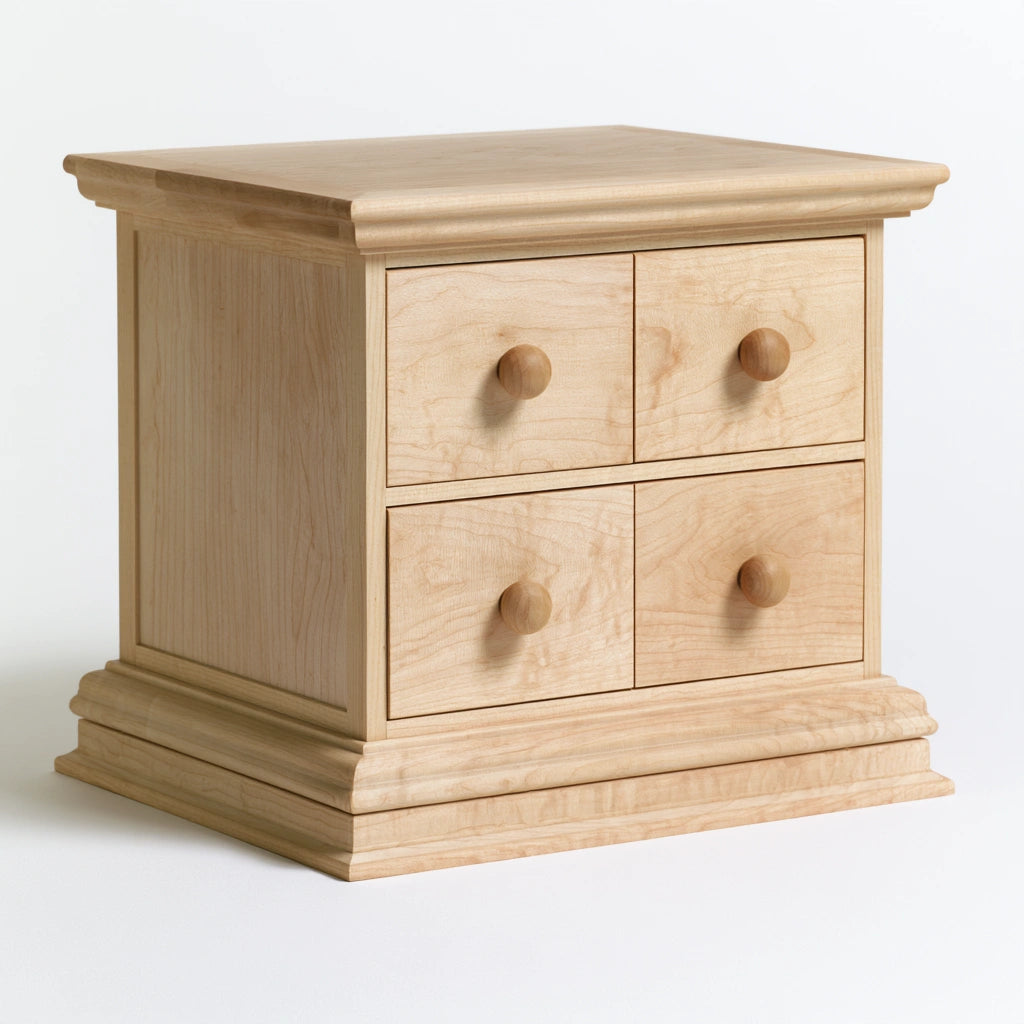 Commode à tiroirs en bois, coloris brun naturel