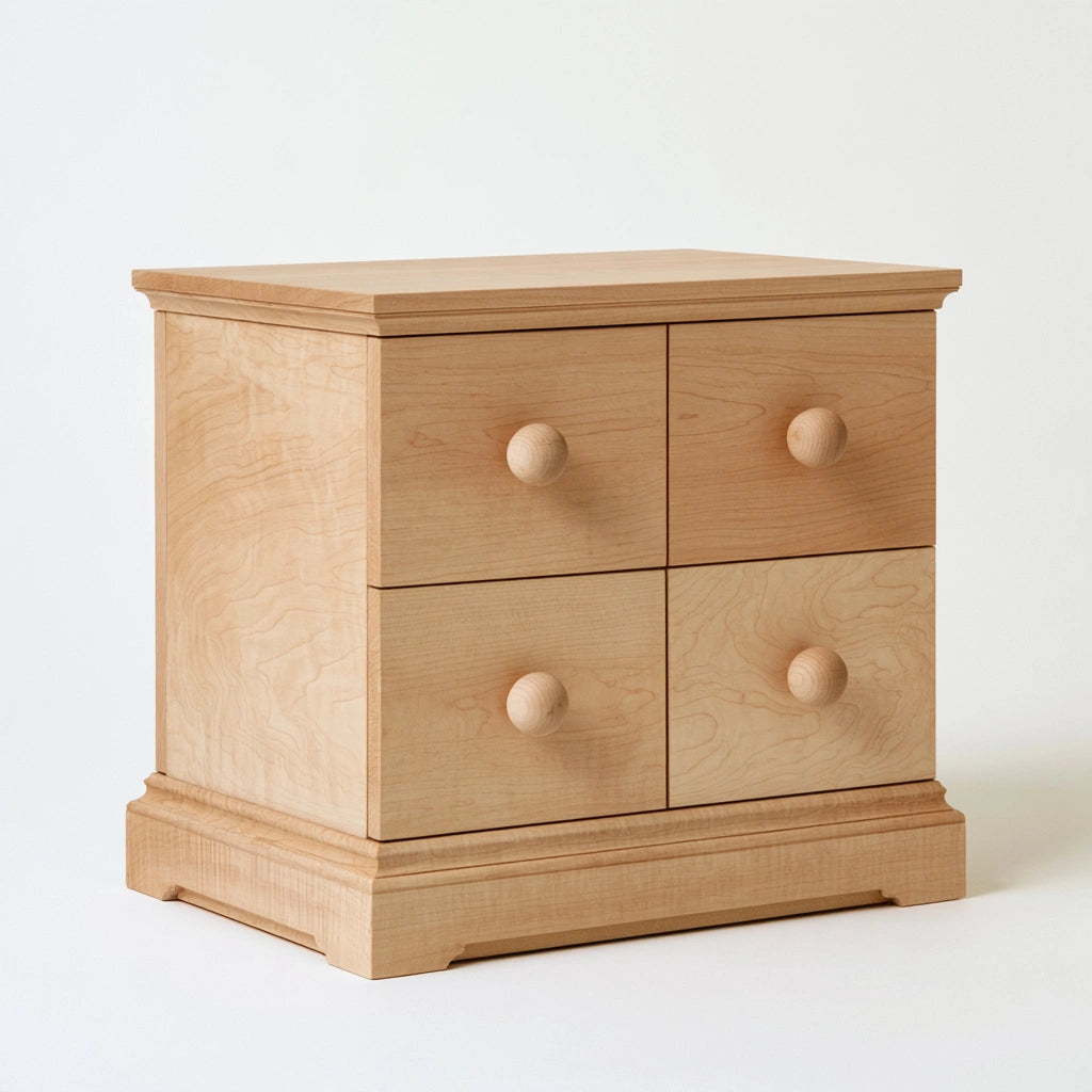 Commode à tiroirs en bois, coloris brun naturel