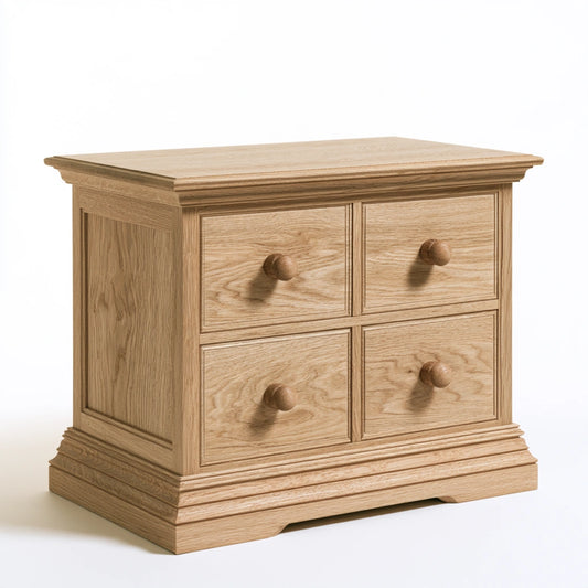 Commode à tiroirs en bois, coloris brun naturel