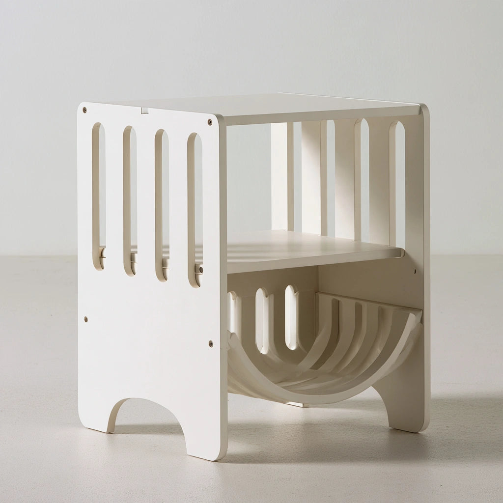 Table d'appoint en bois, coloris blanc